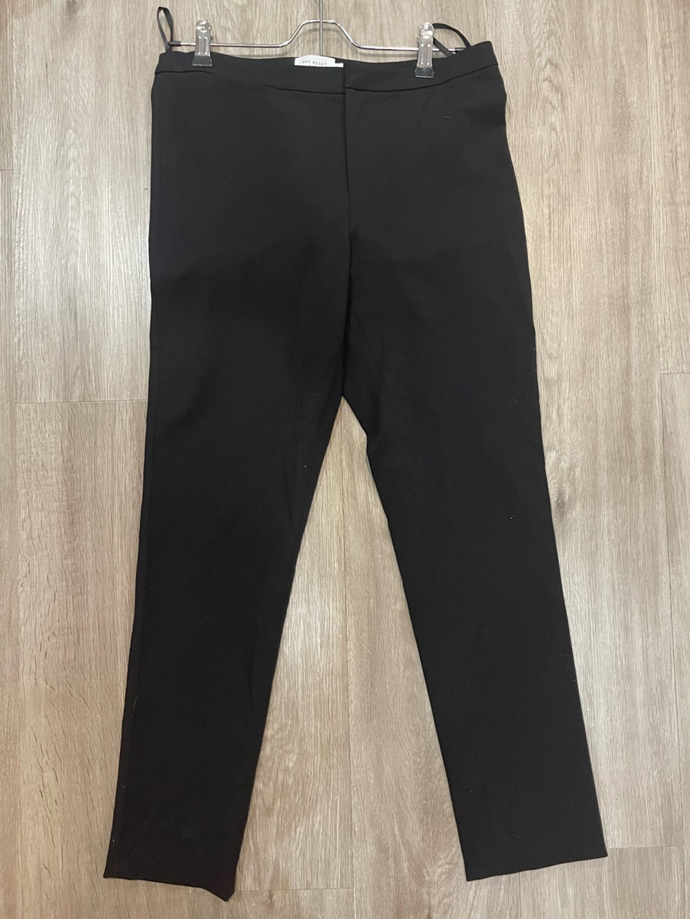 The Reset R Label Black Straight-Leg Pants